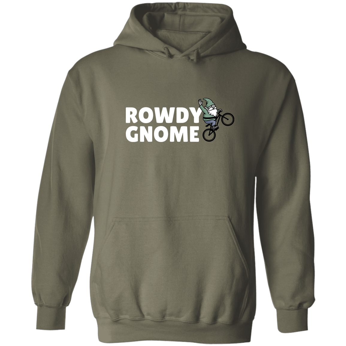 Rowdy Gnome (white), Pullover Hoodie