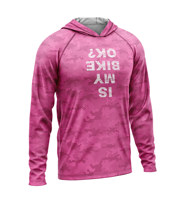 Is My Bike Okay, Light Weight Sun-Shade Hoodie, Dot Pattern
