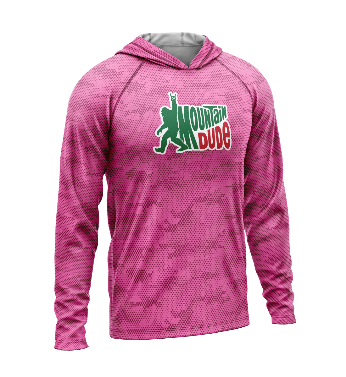 Mountain Dude, Light Weight Sun-Shade Hoodie, Dot Pattern