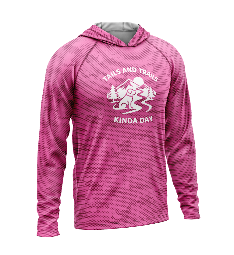 Tails and Trails, Light Weight Sun-Shade Hoodie, Dot Pattern