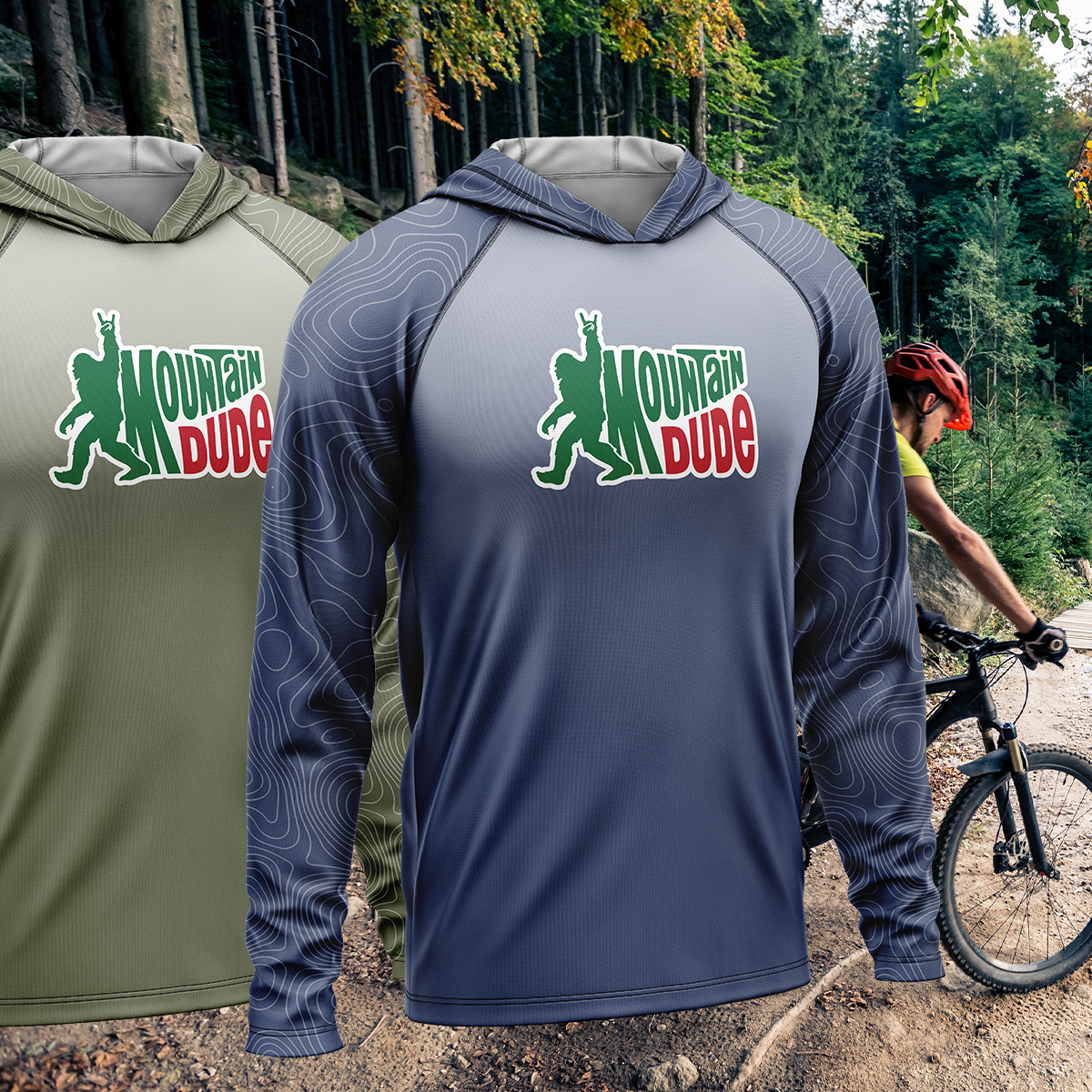 Mountain Dude, Light Weight Sun-Shade Hoodie, Elevation