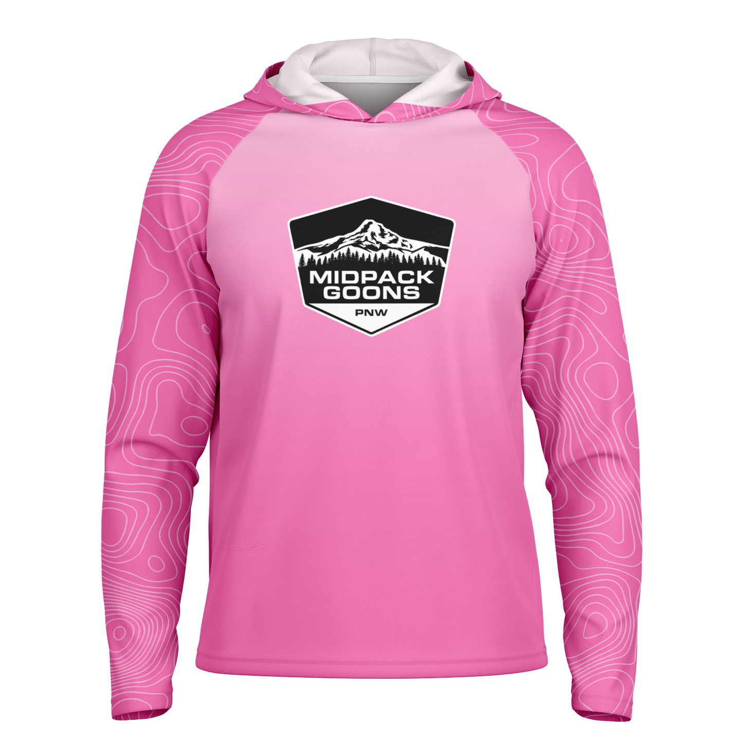 Midpack Goons, Light Weight Sun-Shade Hoodie, Elevation - Pink