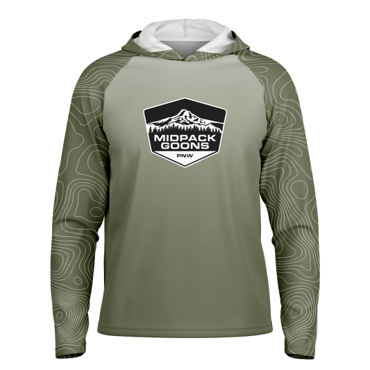 Midpack Goons, Light Weight Sun-Shade Hoodie, Elevation - Loden Green