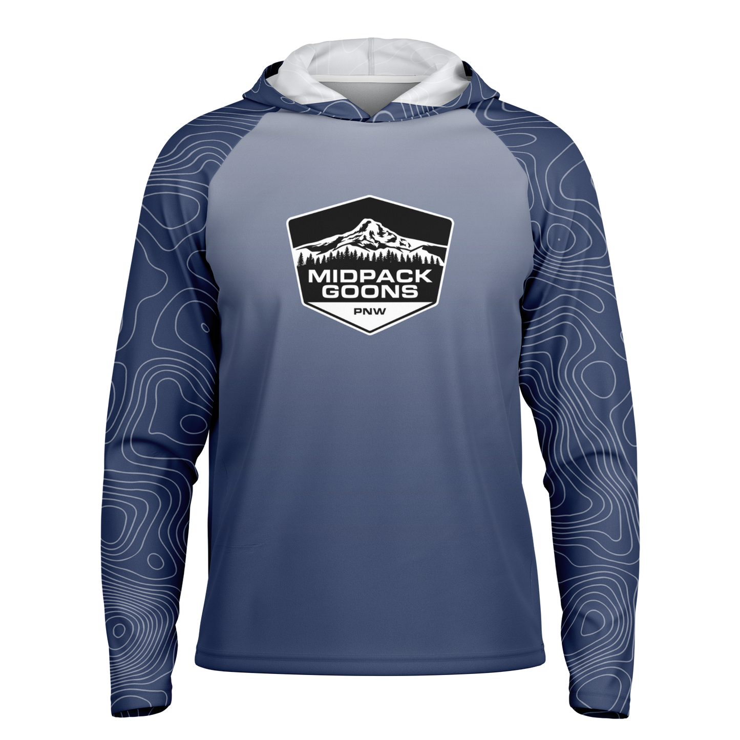 Midpack Goons, Light Weight Sun-Shade Hoodie, Elevation - Navy