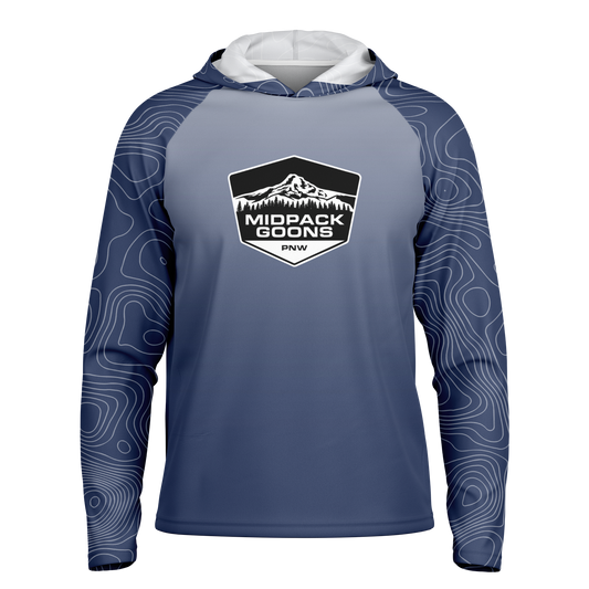 Midpack Goons, Light Weight Sun-Shade Hoodie, Elevation - Navy