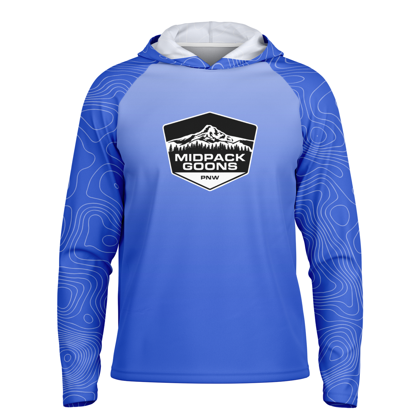 Midpack Goons, Light Weight Sun-Shade Hoodie, Elevation - Royal Blue