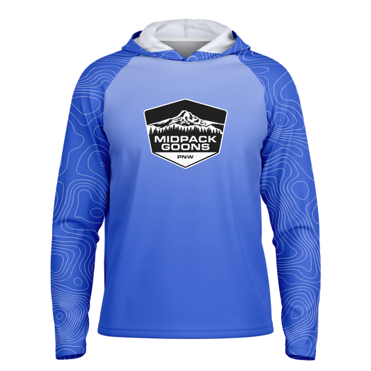 Midpack Goons, Light Weight Sun-Shade Hoodie, Elevation - Royal Blue