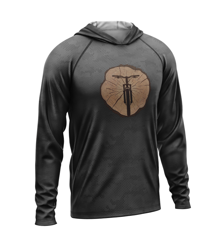 Tree Stump - MTB, Light Weight Sun-Shade Hoodie, Dot Pattern