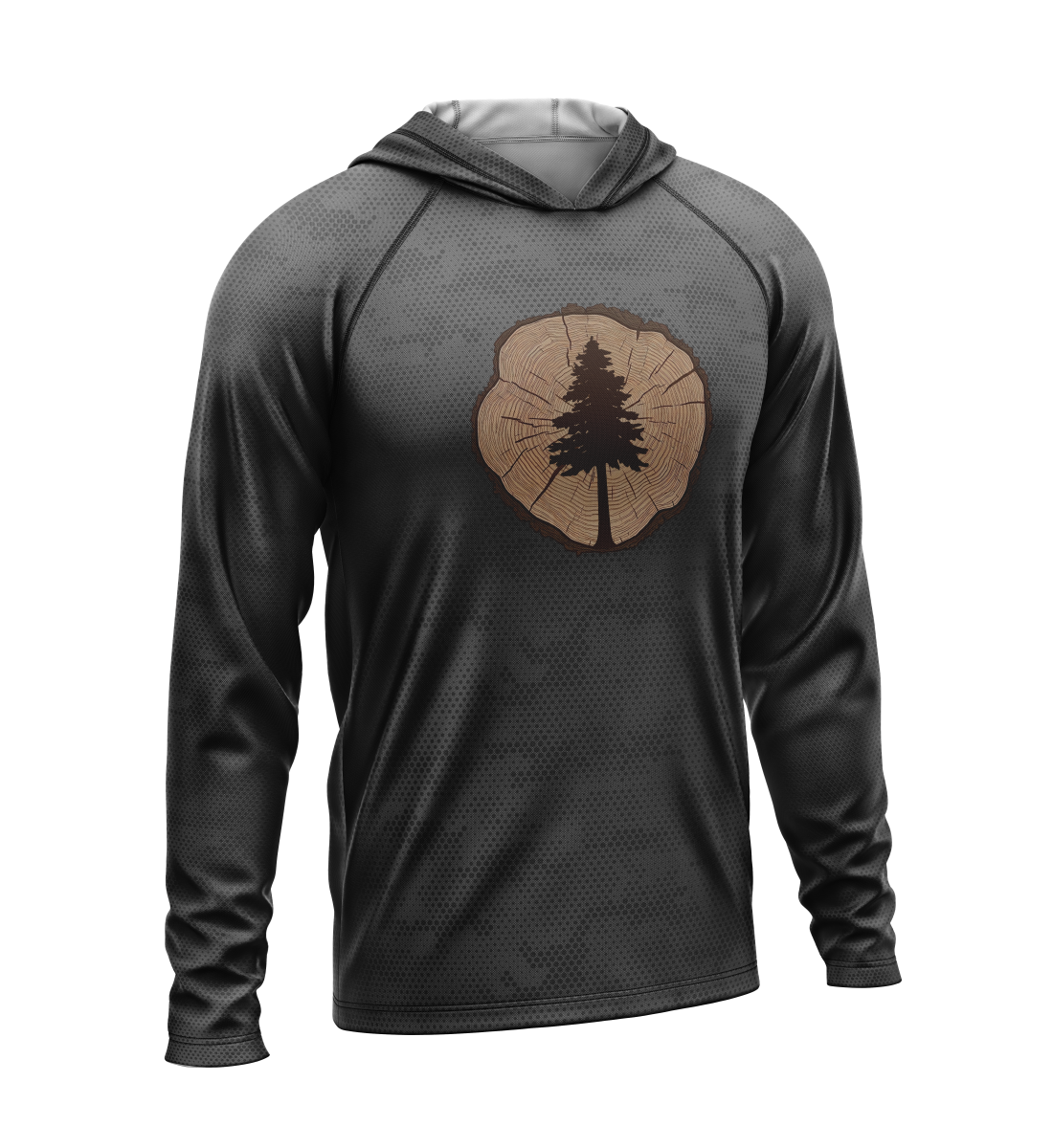 Tree Stump - Tree, Light Weight Sun-Shade Hoodie, Dot Pattern