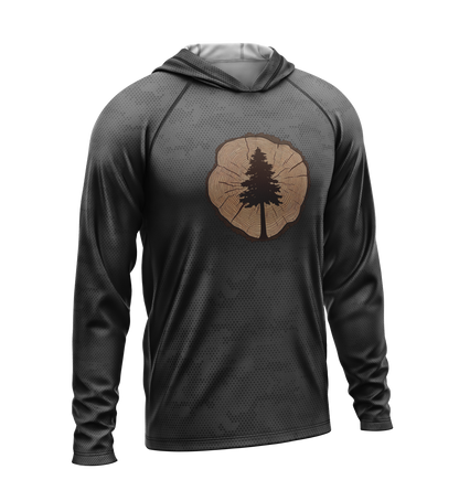 Tree Stump - Tree, Light Weight Sun-Shade Hoodie, Dot Pattern