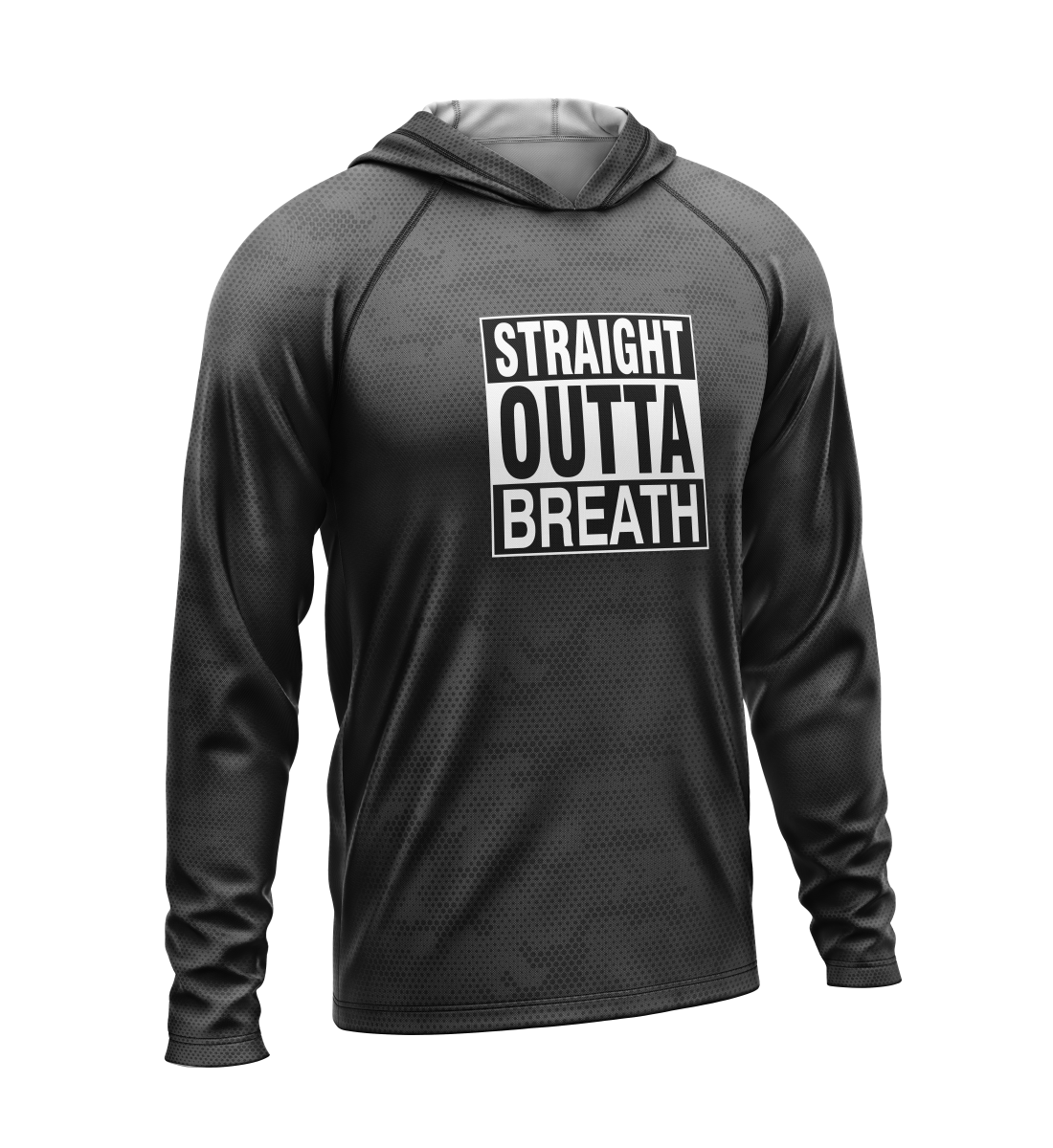 Straight Outta Breath, Light Weight Sun-Shade Hoodie, Dot Pattern