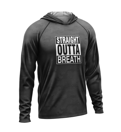 Straight Outta Breath, Light Weight Sun-Shade Hoodie, Dot Pattern