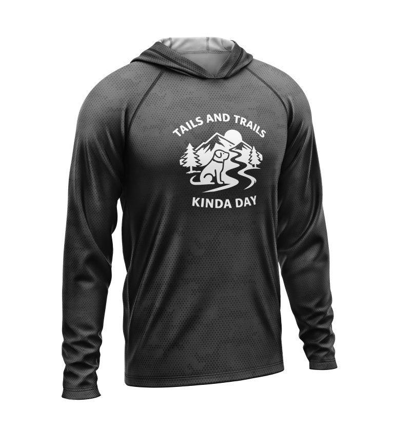 Tails and Trails, Light Weight Sun-Shade Hoodie, Dot Pattern