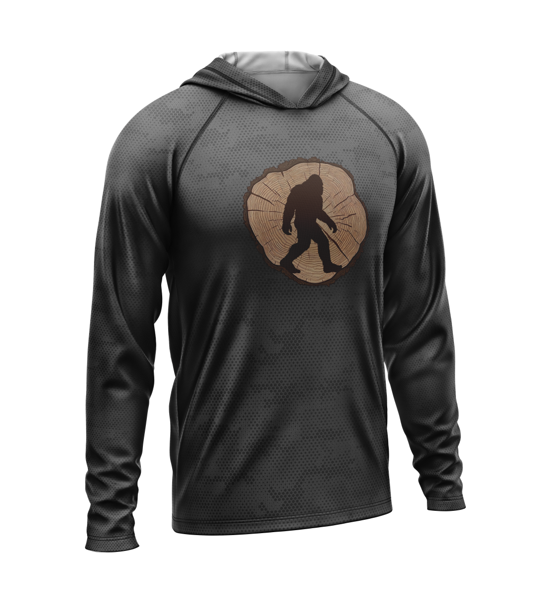 Tree Stump - Bigfoot, Light Weight Sun-Shade Hoodie, Dot Pattern