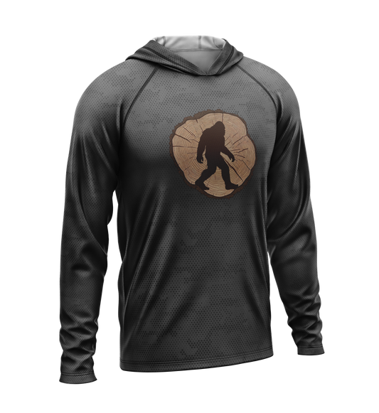 Tree Stump - Bigfoot, Light Weight Sun-Shade Hoodie, Dot Pattern
