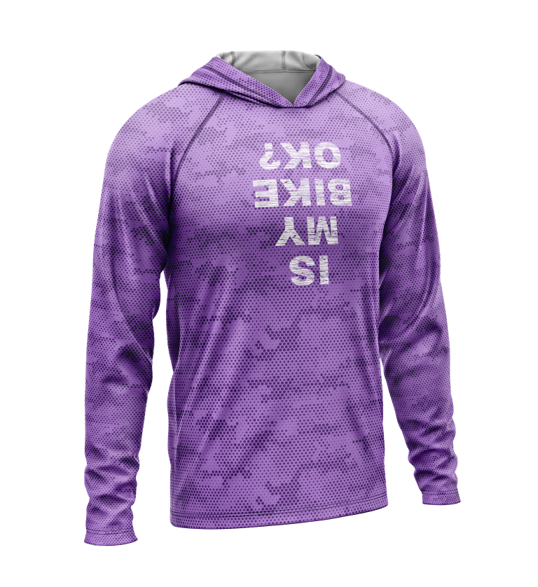 Is My Bike Okay, Light Weight Sun-Shade Hoodie, Dot Pattern