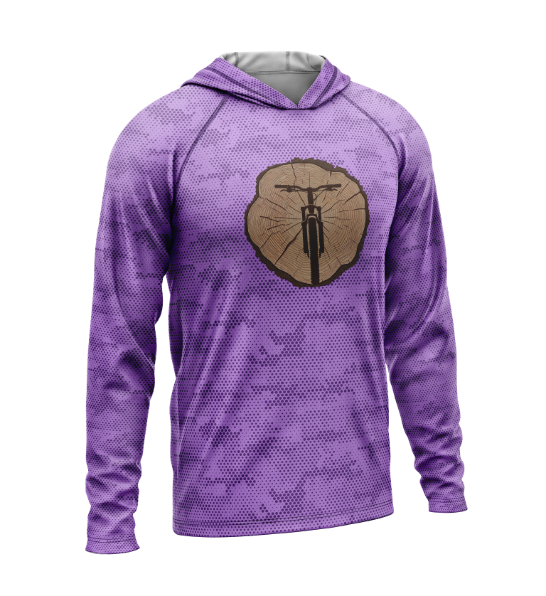 Tree Stump - MTB, Light Weight Sun-Shade Hoodie, Dot Pattern