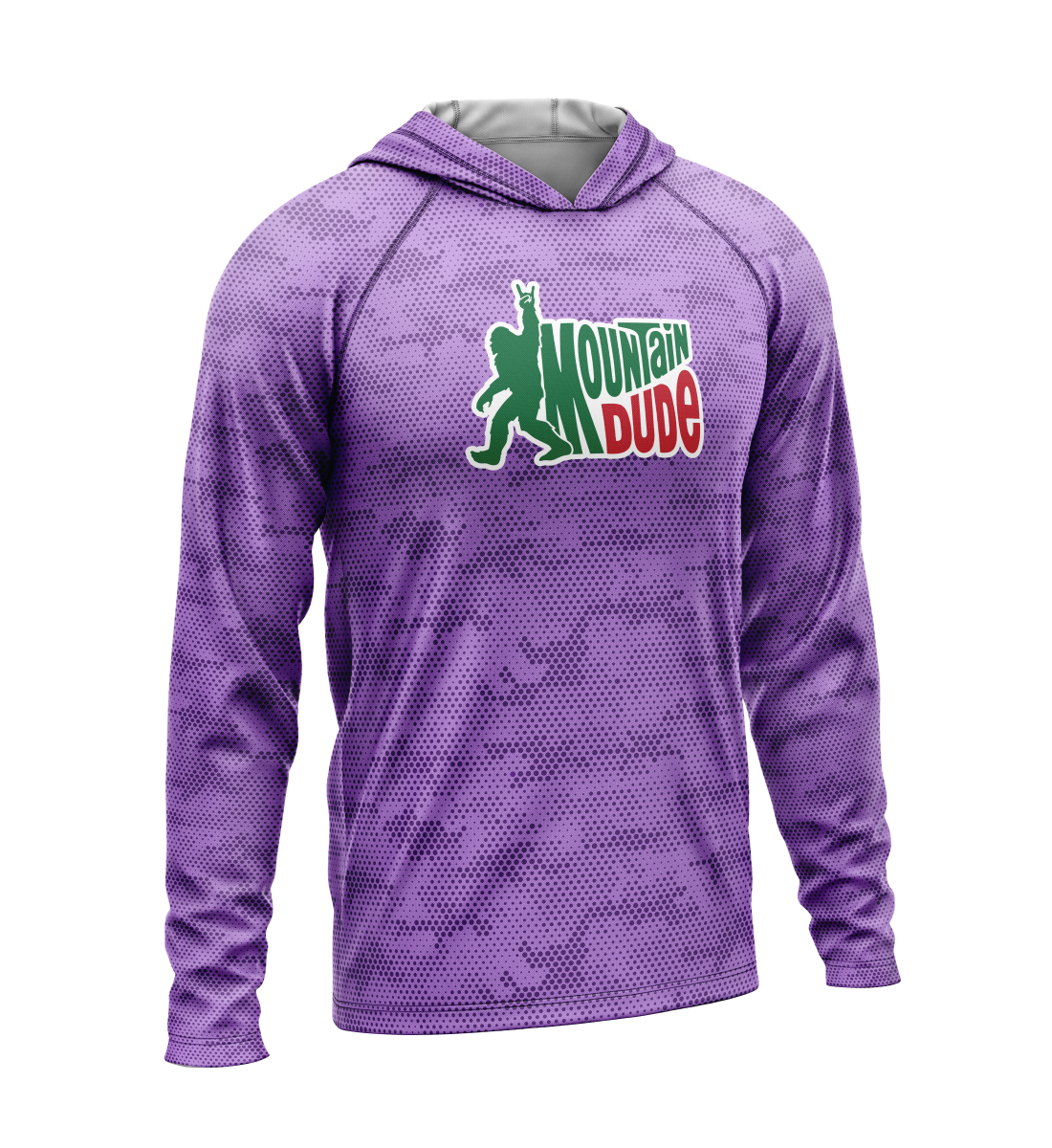 Mountain Dude, Light Weight Sun-Shade Hoodie, Dot Pattern