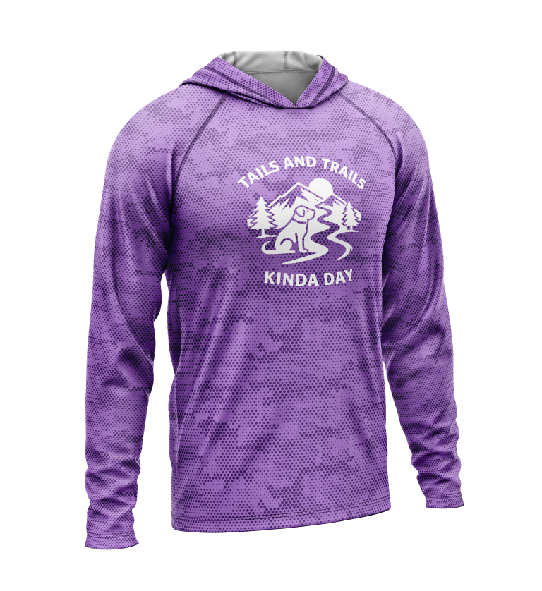 Tails and Trails, Light Weight Sun-Shade Hoodie, Dot Pattern