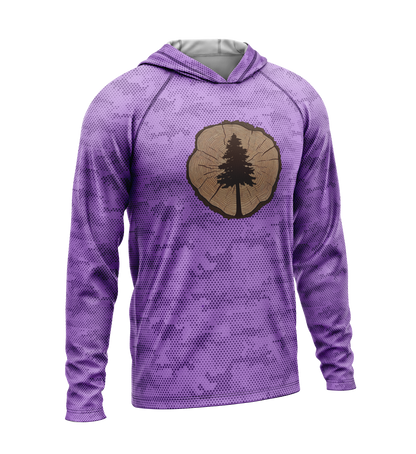 Tree Stump - Tree, Light Weight Sun-Shade Hoodie, Dot Pattern