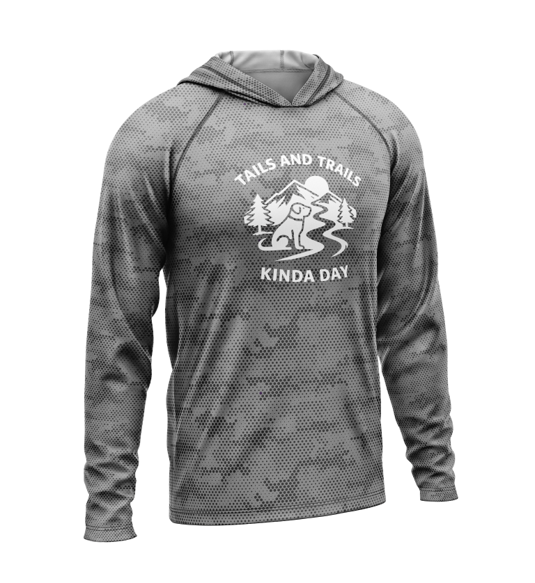 Tails and Trails, Light Weight Sun-Shade Hoodie, Dot Pattern