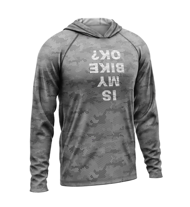 Is My Bike Okay, Light Weight Sun-Shade Hoodie, Dot Pattern