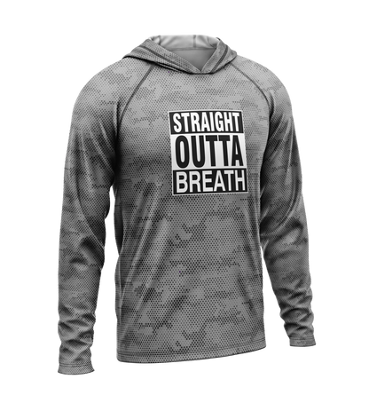 Straight Outta Breath, Light Weight Sun-Shade Hoodie, Dot Pattern