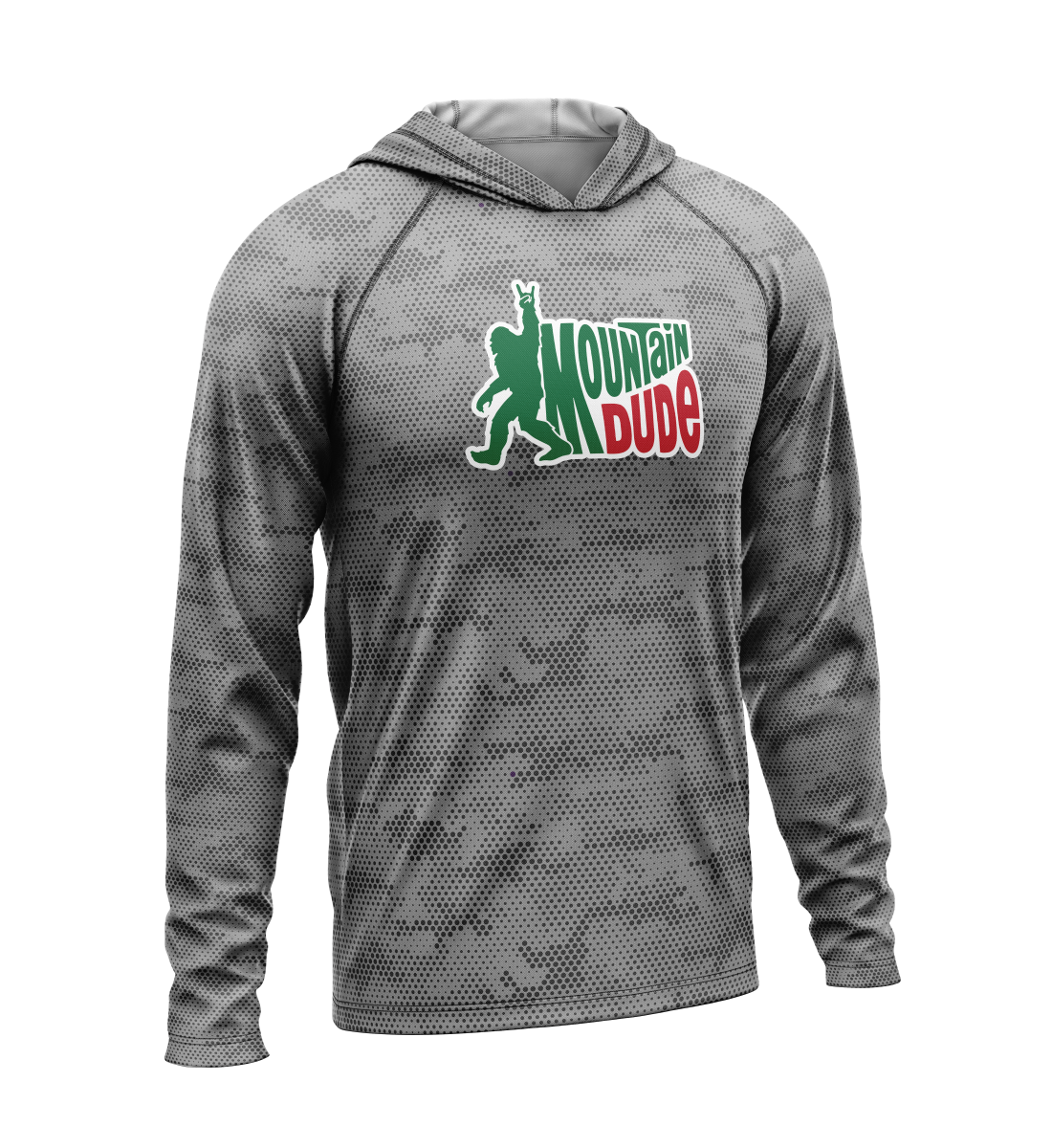 Mountain Dude, Light Weight Sun-Shade Hoodie, Dot Pattern