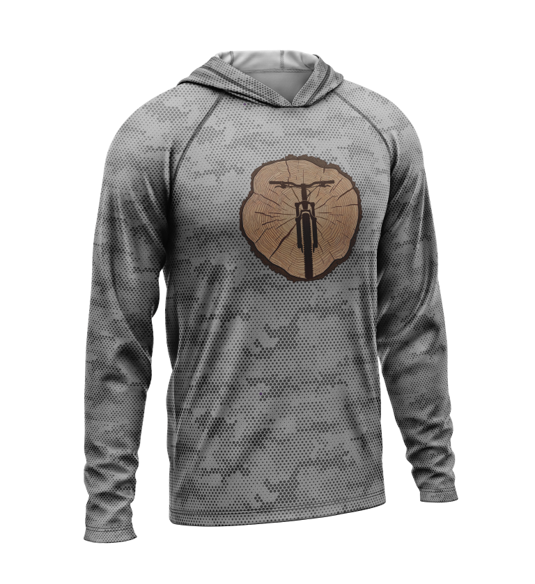 Tree Stump - MTB, Light Weight Sun-Shade Hoodie, Dot Pattern