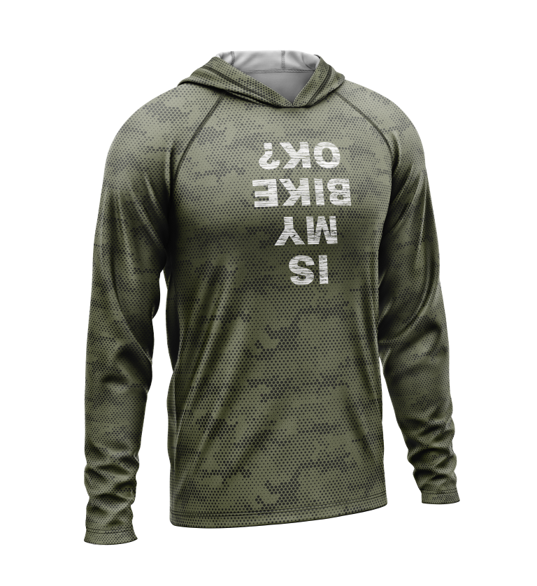 Is My Bike Okay, Light Weight Sun-Shade Hoodie, Dot Pattern
