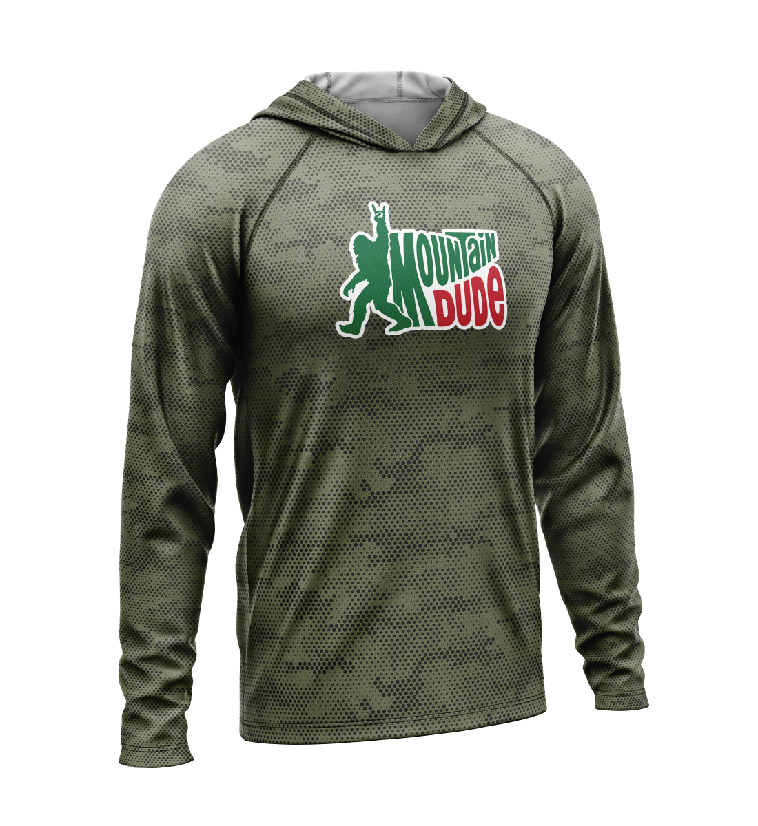 Mountain Dude, Light Weight Sun-Shade Hoodie, Dot Pattern