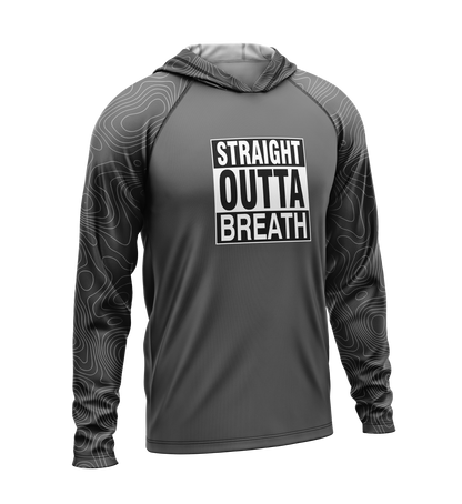 Straight Outta Breath, Light Weight Sun-Shade Hoodie, Elevations