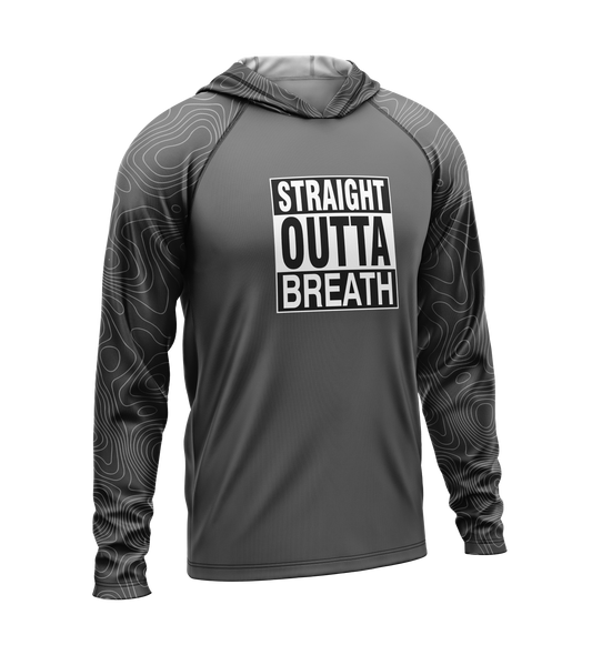Straight Outta Breath, Light Weight Sun-Shade Hoodie, Elevations