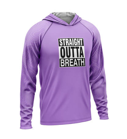 Straight Outta Breath, Light Weight Sun-Shade Hoodie, Elevations