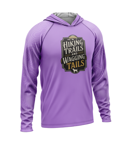 Hiking Trails and Wagging Tails, Light Weight Sun-Shade Hoodie, Elevations