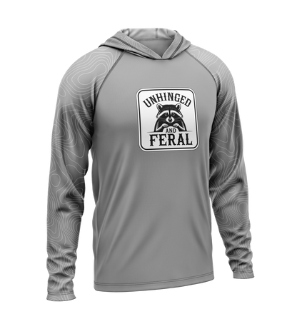 Unhinged and Feral Raccon, Light Weight Sun-Shade Hoodie, Elevations