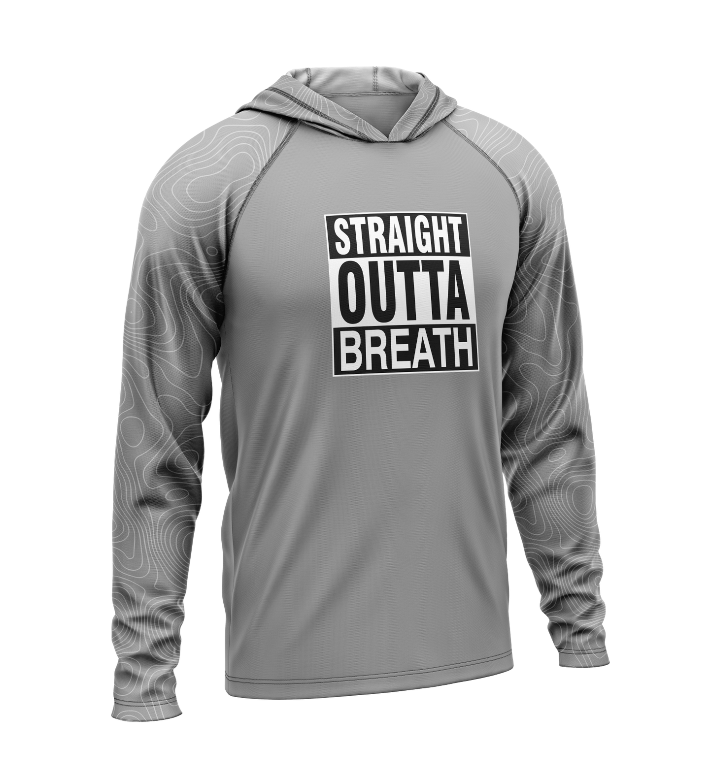 Straight Outta Breath, Light Weight Sun-Shade Hoodie, Elevations