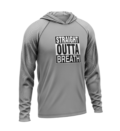 Straight Outta Breath, Light Weight Sun-Shade Hoodie, Elevations