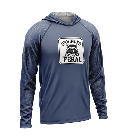 Unhinged and Feral Raccon, Light Weight Sun-Shade Hoodie, Elevations
