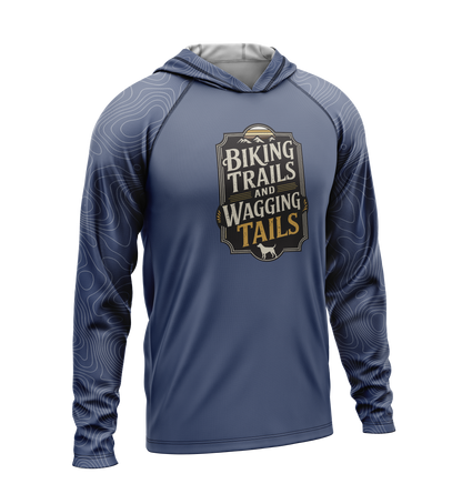 Biking Trails and Wagging Tails, Light Weight Sun-Shade Hoodie, Elevations