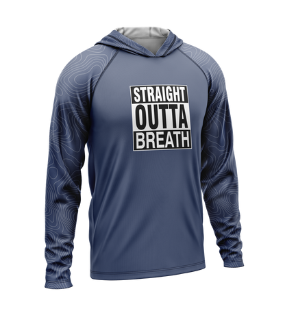 Straight Outta Breath, Light Weight Sun-Shade Hoodie, Elevations