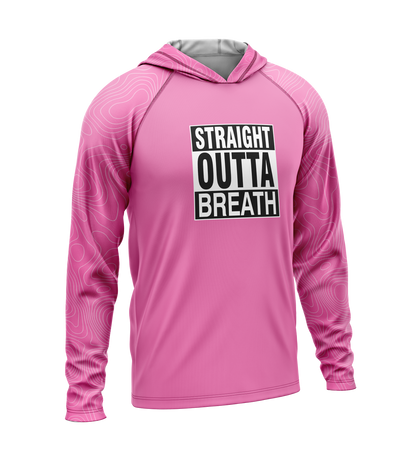 Straight Outta Breath, Light Weight Sun-Shade Hoodie, Elevations