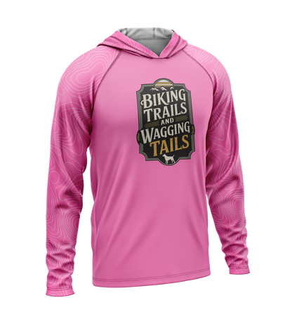 Biking Trails and Wagging Tails, Light Weight Sun-Shade Hoodie, Elevations