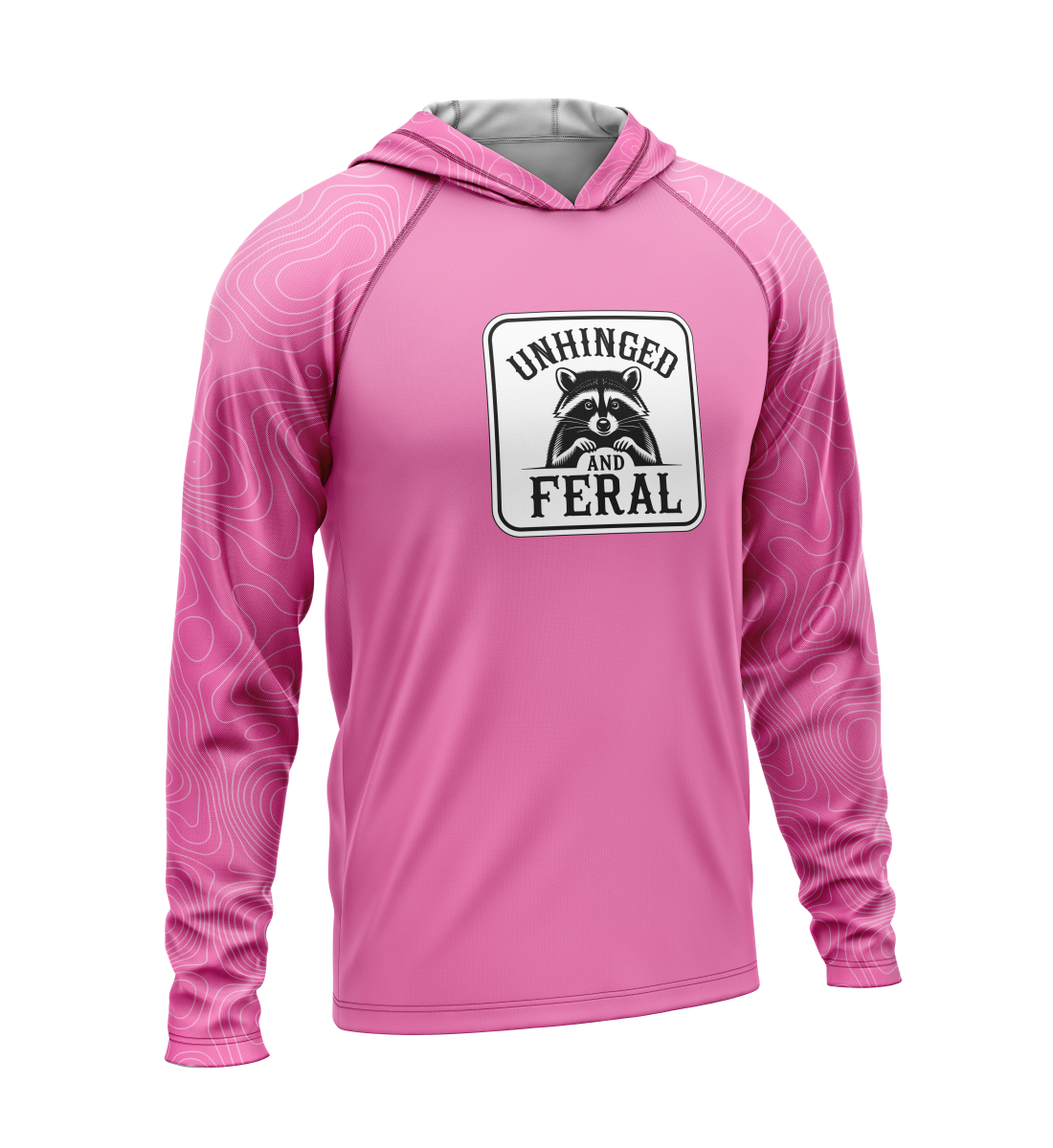 Unhinged and Feral Raccon, Light Weight Sun-Shade Hoodie, Elevations