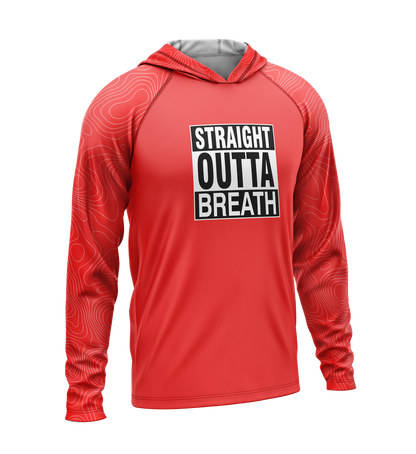Straight Outta Breath, Light Weight Sun-Shade Hoodie, Elevations