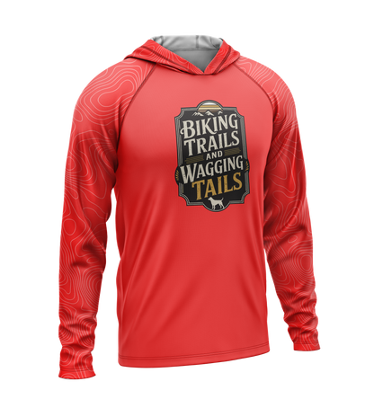 Biking Trails and Wagging Tails, Light Weight Sun-Shade Hoodie, Elevations