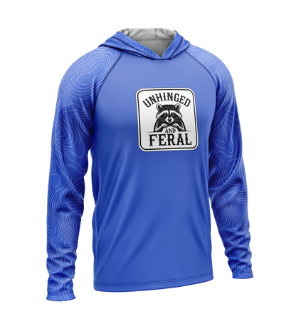 Unhinged and Feral Raccon, Light Weight Sun-Shade Hoodie, Elevations
