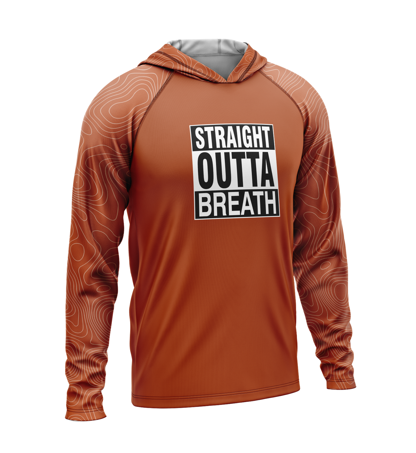 Straight Outta Breath, Light Weight Sun-Shade Hoodie, Elevations