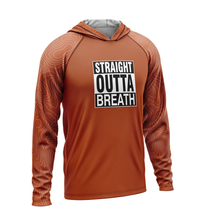 Straight Outta Breath, Light Weight Sun-Shade Hoodie, Elevations