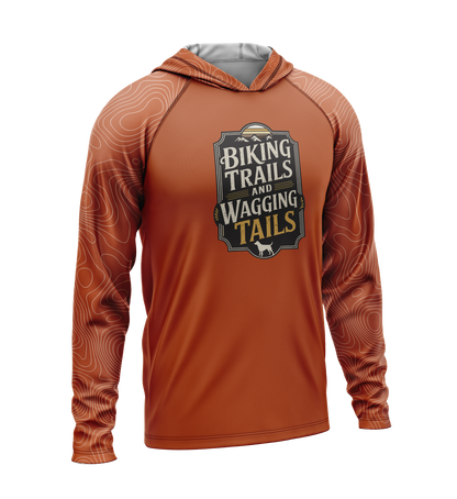Biking Trails and Wagging Tails, Light Weight Sun-Shade Hoodie, Elevations